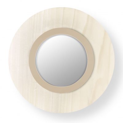 Lens LED Wall Lamp Round Metal Ring in Ivory White LZF Lamps